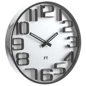 Future Time Future Time FT7010SI Numbers silver 30cm nástěnné hodiny