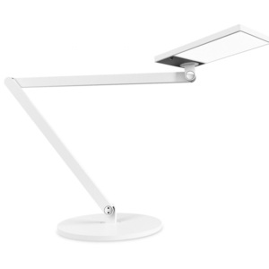 Xal Task, bílá stolní lampa s dotykovým stmívání, senzorem přítomnosti a USB, 12W LED 4000K, výška 35+50cm