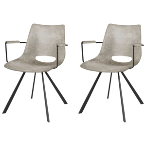Designová židle Izabella s opěrkami / béžová-černá