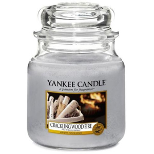 Svíčka ve skleněné dóze Yankee Candle Praskající oheň, 410 g