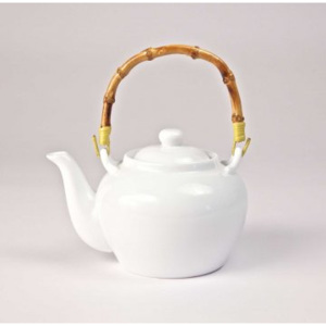 Great Tea Garden Konvice na čaj Bambus Klasik bílá 1 l