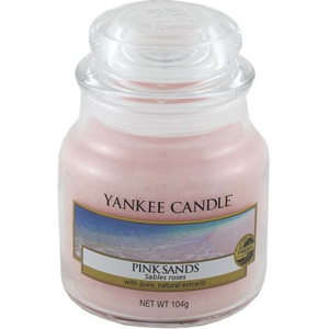 Svíčka ve skleněné dóze Yankee Candle Růžové písky, 104 g