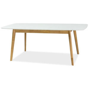 Rozkládací jídelní stůl s bílou deskou Signal Felicio, délka 150 - 190 cm