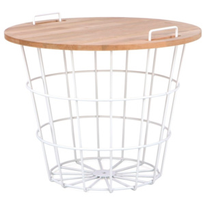 Mørtens Furniture Konferenční stolek Cala, 59 cm, bílá