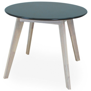 Kulatý stůl s šedou deskou a nohama z kaučukového dřeva Signal Helsinki, ⌀ 100 cm