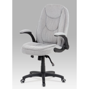 Autronic Kancelářská židle, šedá látka, kříž plast černý, synchronní mechanismus KA-G303 SIL2