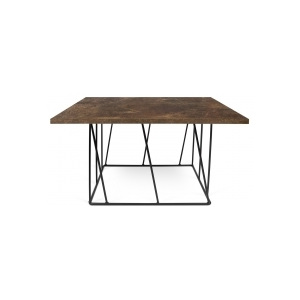 TH Konferenční stolek LOWER 75 x 40 cm (Rusty vzhled s černou ocelí)