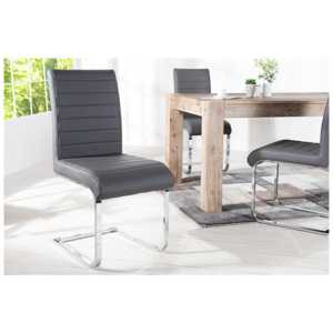 Výprodej Jídelní židle PLANO II koženka šedá