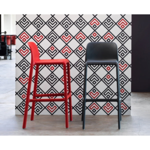 Ogrodos Barová židle Nardi Faro: červený polypropylén