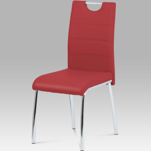 Jídelní židle DCL-401 BOR koženka bordó VÝPRODEJ - Autronic