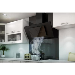 Kuchyňské digestoře - odsavač par HAAG Vertical Black 6S HIT PRODEJE!! LED! 90 Černý lak+černé sklo