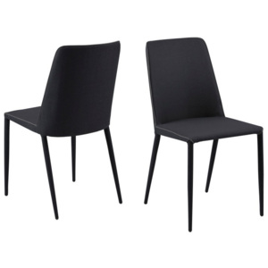 Sada 2 antracitově šedých jídelních židlí Actona Avanja