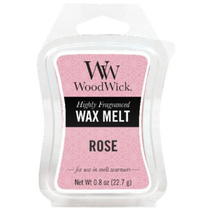 WoodWick - vonný vosk Rose (Růže) 23g (Čarovná vůně růže, omamující gardénie a petrklíč.)