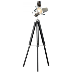 INV Stojací lampa Stars 95-140cm černá chrom