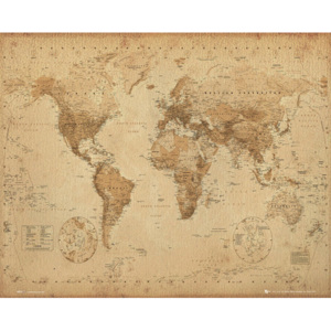 Plakát World Map - Antique Style 2