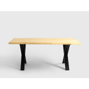 Jídelní stůl s deskou z dubového dřeva Custom Form Cross, 180 x 90 cm