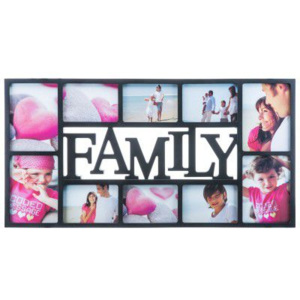 Obrazový rám Family XXL na 10 fotek - černý