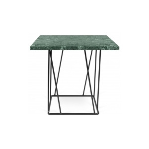 TH Konferenční stolek LOWER MRAMOR 50 x 40 cm (Zelený mramor s černou ocelí)