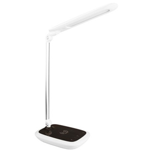 Panlux PN15300016 Bílá LED stolní lampička 17W diplomat dark s bezdrátovým nabíjením