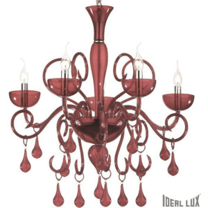 Ideal lux 73453 LED lilly sp5 rosso závěsné svítidlo 5x5W 073453