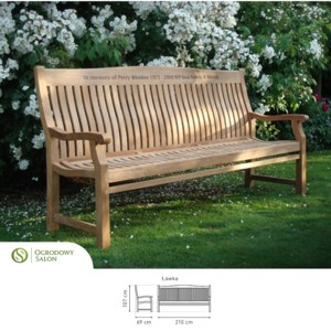 Ogrodos Zahradní dřevěná lavice Teak 210 cm: teak