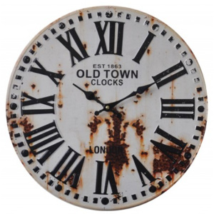 Nástěnné retro hodiny London, průměr 40 cm