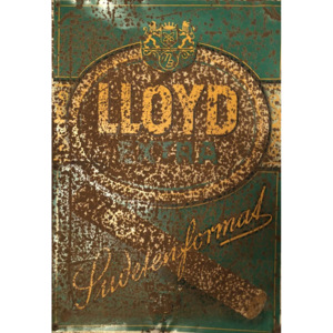 Starožitná originální plechová cedule Lloyd extra