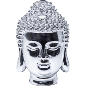 Dekorace Budha Kare Design hlava Chrome
