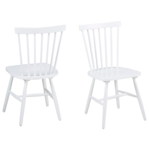 Sada 2 bílých jídelních židlí Actona Riano Dining Set