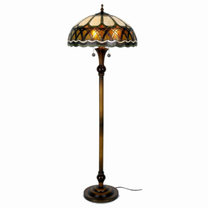 Stojací lampa Tiffany - pr 56*164 cm 3x E27