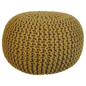 Primabag Pletený Puf Knitty žlutá