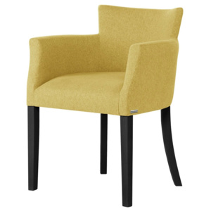 Žlutá židle s černými nohami z bukového dřeva Ted Lapidus Maison Santal