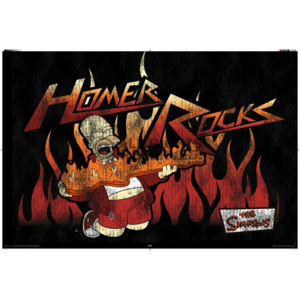 Plakát Simpsons - Homer Rocks