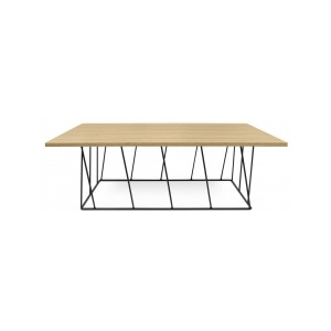 TH Konferenční stolek LOWER 120 x 40 cm (Dub (dýha) s černou ocelí)