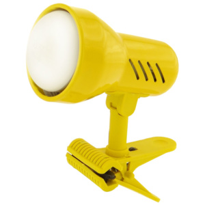 Lampička s klipem E14 velká žlutá