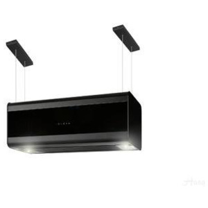Kuchyňské digestoře - odsavač par HAAG Sirius Isola Black Třída A, GPE850 TOP! LED! Soft Touch! Dálkové ovládač! 80 Černý lak+černé sklo
