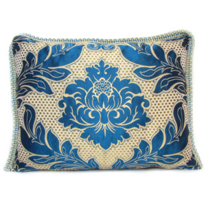 Smilargan Povlak na polštář Nadia - béžový s modrými ornamenty