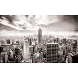 C2318V4 Fototapeta vliesová: Pohled na New York (černobílá) - 184x254 cm