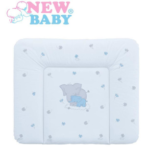 NEW BABY Přebalovací podložka měkká New Baby Sloník modrá 85x70