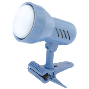 Lampička s klipem E14 velká světle modrá