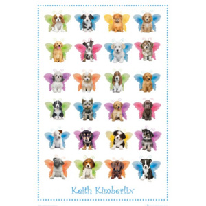 Plakát Keith Kimberlin - Dogs Winged Butterflies