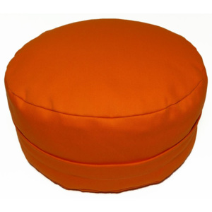 S radostí - vlastní výroba Stylový pohankový sedák jednobarevný - oranžový 18 cm