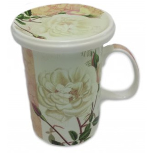 Great Tea Garden Bylinkový hrnek s filtrem Bílá růže 300 ml