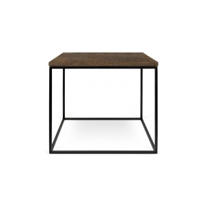 TH Konferenční stolek GLAIMES 50 cm (Rustikální vzhled, černé nohy)