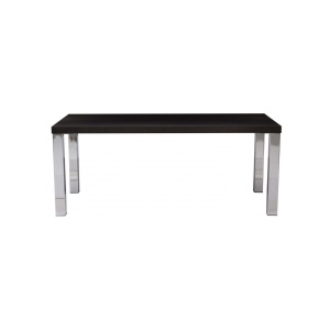 TH Stůl SOLVAS LEGS 180 cm (Wenge (buk- dýha, mořený v černé), chrom)
