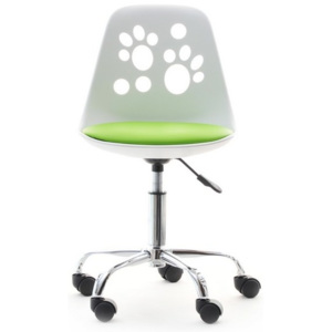 Otočná židle pro děti PETS Bílo-zelená