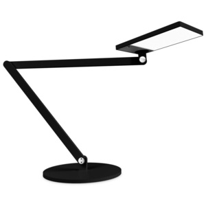 Xal Task, černá stolní lampa s dotykovým stmívání, senzorem přítomnosti a USB, 12W LED 3000K, výška 35+50cm