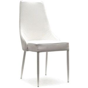 Čalouněná jídelní židle LAZO Bílá