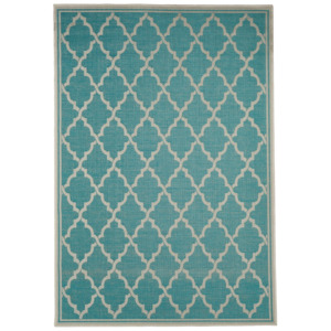 Tyrkysový vysoce odolný koberec Webtappeti Intreccio Turquoise, 135 x 190 cm