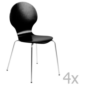 Sada 4 černých jídelních židlí Actona Marcus Dining Chair